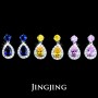 Fashion Classic Cute Jelly Drop Cubic Zirconia Earrings 4 Colors Available (JingJing JE092)