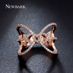 NEWBARK Eternity X LOVE X Design Fashion Rings Paved Micro AAA Zircon 18k Rose And White Gold Plated Womens Jewellery