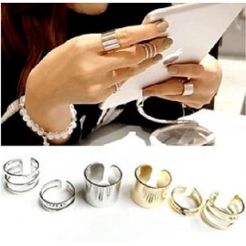 New 3Pcs/Set Fashion Top Of Finger Over The Midi Tip Finger Above The Knuckle Open Ring For women Fashion Jewelry